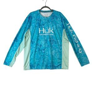 Huk Performance Fishing Shirt Men's XL Sun Shirt Long Sleeve Lightweight Boating